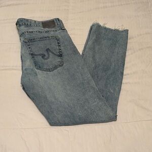 Adriano Goldschmeid The Nolan Ankle Relaxed Slim Ankle Jean 27R Distressed Flaw